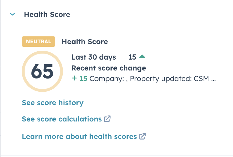 Company Health Score Builder