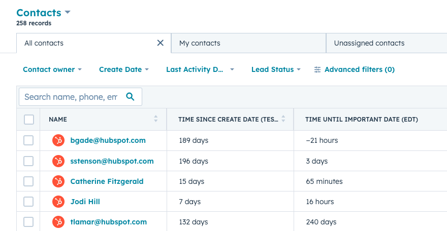 Create Time Since and Time Until properties 